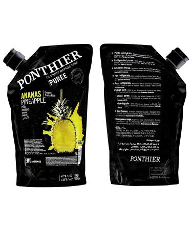 Food-United Pineapple Puree by Ponthier | 4x1kg - Premium Fruit Puree for Smoothies Sorbets & Toppings | No Artificial Additives - Buy Online on GoSupps.com