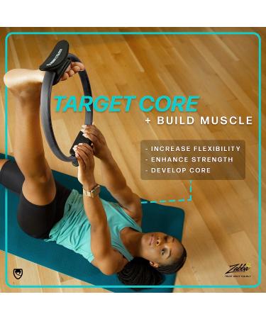 URBNFit 12 Pilates Ring with Dual Grip Foam Pads - Inner Thigh Workout, Toning, Fitness & Pelvic Floor Exercise - Bonus Exercise Guide - Black - Buy Online on GoSupps.com