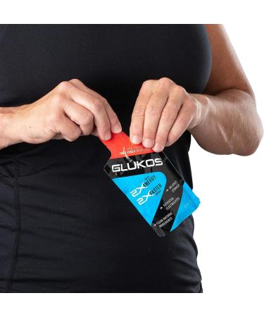 Glukos Energy Liquid Gel 2oz Packets - 12 Count Tray Fruit Punch - Boost Your Energy Levels with Delicious Fruit Punch Flavor! - Buy Online on GoSupps.com