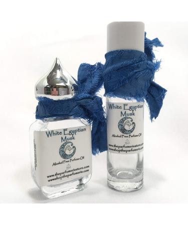 White Egyptian Perfume Essence Oil Alcohol Free (10 ml.) (10 ml.) (White Egyptian Musk - Rollon)