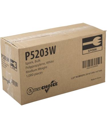 AmerCare Medium Weight White Polypropylene Sporks - Case of 1000 - Buy Online on GoSupps.com