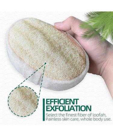 2 Pack Exfoliating Loofah Sponges - Natural Body Scrubber for Bath Spa Skin Care - Organic Men Women - Buy Online on GoSupps.com