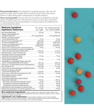 SmartyPants Prenatal Formula Gummy Vitamins: Daily Multivitamin Folate (Methylfolate) Vitamin D3 Methyl B12 Biotin Omega 3 DHA/EPA Fish Oil 120 count (30 Day Supply) - Packaging May Vary - Buy Online on GoSupps.com