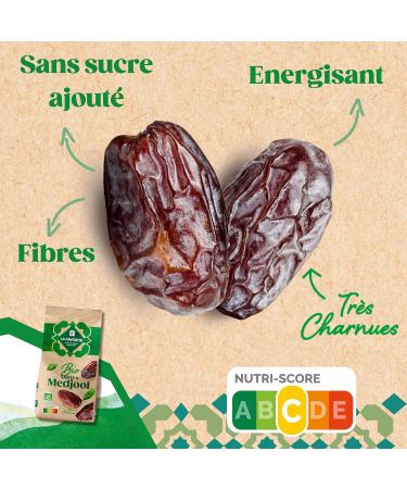 La Favorite - Organic Medjool Dates 250 g - Large Caliber Dates with Stone - Guaranteed Freshness - Fleshy & Melting - Origin - Buy Online on GoSupps.com