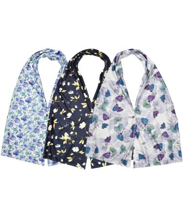Celley 3 Pack Adult Bib Dining Scarf For Women, Washable Microsuede Material Fashionable Food Clothing Protectors
