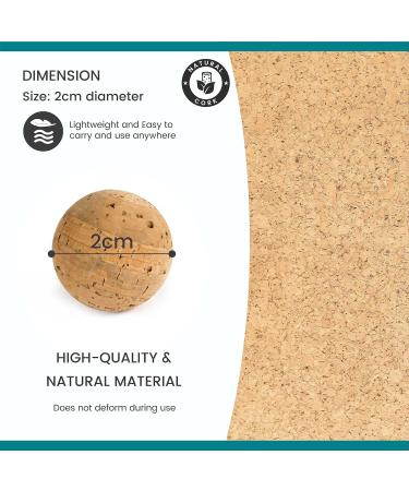 Natural Cork Yoga Studio Massage Ball - 2 cm | Eco-Friendly & Unbranded - Buy Online on GoSupps.com