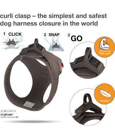 Shop XL Brown Curli Clasp Air-Mesh Vest Harness - Durable & Comfortable Dog Gear for International Shipping - Buy Online on GoSupps.com