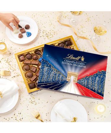 Lindt - Box CHAMPS- LYS ES Triomphe Edition - Assorted Milk Chocolates Black and White - Ideal for Christmas 460g - Buy Online on GoSupps.com