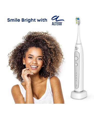 Altego Ultra Sonic Electric Toothbrush for Adults - Rechargeable with Charging Dock 2 Brush Heads 4 Modes & Smart Timer - Buy Online Worldwide - Buy Online on GoSupps.com