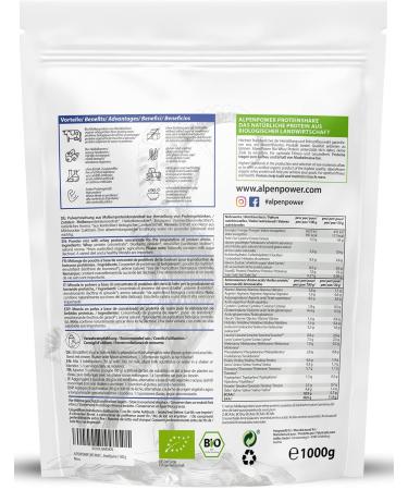 Alpenpower Bio Whey Protein Blueberry 1kg | 100% Natural Additive-Free High-Quality CFM Protein from Organic Alpine Milk - Buy Online on GoSupps.com