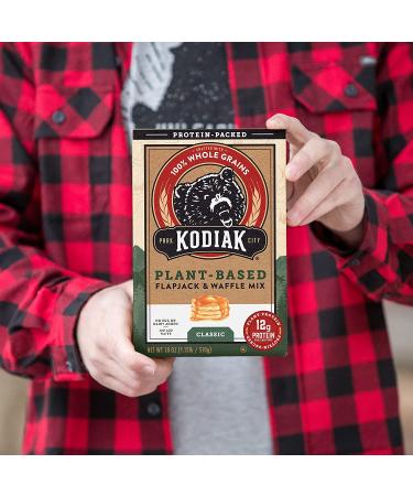 Kodiak Cakes Plant-Based Classic Flapjack & Waffle Mix 18 Oz - Pack of 6 | Plant Based | Vegan-Friendly - Buy Online on GoSupps.com