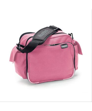 Hopkins Medical Products Mini Home Health Shoulder Bag  600D Waterproof Material  Fold-Down Compartment for Easy Organization  Adjustable Straps and Reinforced Bottom  10x7x9.5 inch  Chic Pink Design