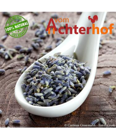 Buy 250g Dried Lavender Flowers | Organic French Lavender | Natural Bio-Lavender Tea | 100% Food Quality from Controlled Cultivation - Achterhof - Buy Online on GoSupps.com