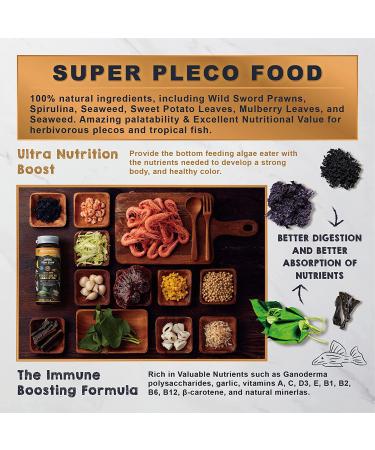 Picky Pleco Food Ultra Fresh - 30% Spirulina & Seaweeds with Sword Prawns - 2.12 oz Wafers for Algae Eaters - Buy Online on GoSupps.com