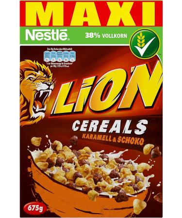 Nestl Lion Cereal Caramel and Chocolate Cereal with Whole Grain 4 Pack (4 x 675 g) - Buy Online on GoSupps.com