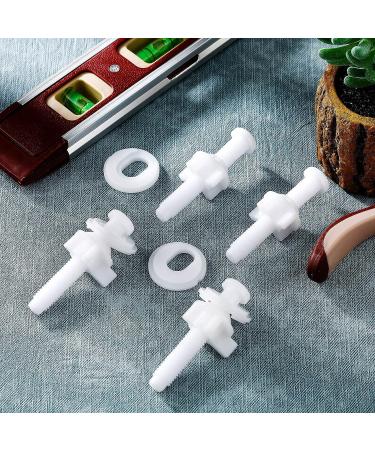 Plastic Toilet Seat Hinge Bolt Screws Replacement Kit - White (2 Pieces) - Buy Online on GoSupps.com