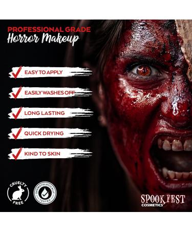 Special FX Pro Fake Blood 15ml Set for Halloween - Vampire Zombie Theatre Makeup - Realistic Special Effects - 5 Tubes - Buy Online on GoSupps.com