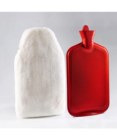 Peterpan XXX-Large Rubber Hot Water Bottle with Cover - 100 Fl Oz Capacity, BPA & Phthalates Free, White - Pain Relief Hot Water Bag - Buy Online on GoSupps.com