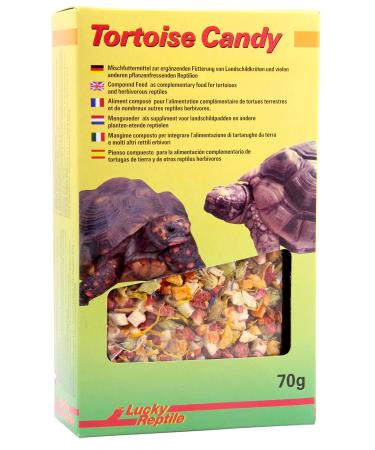 Lucky Repile Tortoise Candy 70g - a special delicacy - mixed feed for land turtles and other herbivorous reptiles - sensible turtles treat 70 g (1 Pack)
