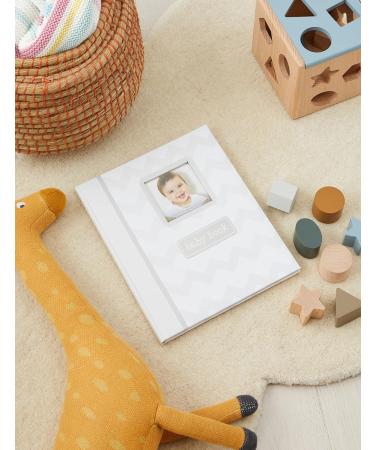 Little Pear Chevron Baby Memory Book | Gender-Neutral Grey Photo Album for New Mums - Buy Online on GoSupps.com