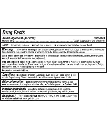 HALLS Relief Sugar Free Citrus Blend Cough Drops - 25 Count Bag - Buy Online on GoSupps.com