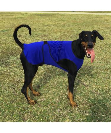 DOGZSTUFF Dog Cooling Vest - Evaporative Cool Technology, UV Protection, Lightweight Jacket for Large Dogs - Dark Blue (Size L) - Buy Online on GoSupps.com