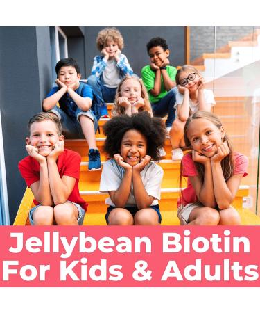 10000 mcg Chewable Jelly Bean Biotin for Hair Growth & Nail Health - Kids Women Men | 90 ct Pack - Alternative to Gummies, Drops & Liquid - Buy Online on GoSupps.com