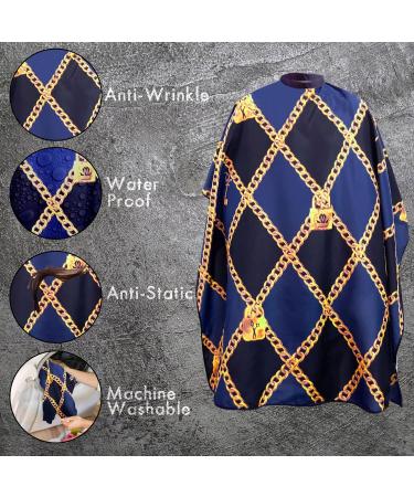 King Midas Barber Cape - Professional Waterproof Hair Cutting Cape for Men & Women - Blue & Black - Buy Online on GoSupps.com