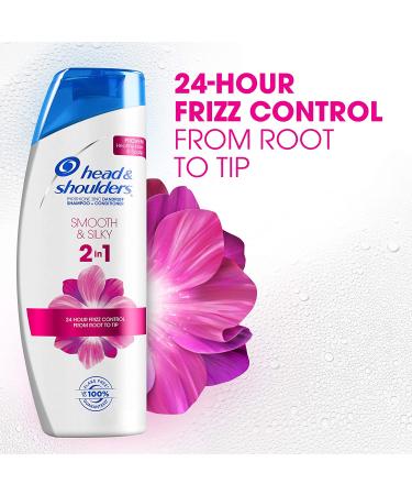 Head & Shoulders Smooth & Silky Paraben-Free 2in1 Dandruff Shampoo + Conditioner 12.8 fl oz - Fresh (Pack of 1) - Buy Online on GoSupps.com