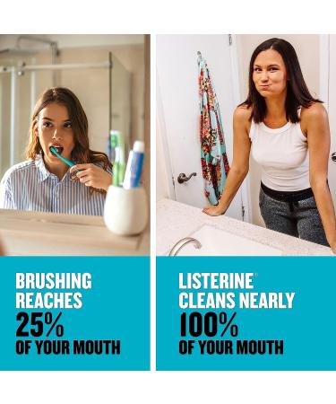 Listerine Zero Alcohol Mouthwash 1L - Alcohol-Free Oral Rinse for Fresh Breath & Clean Mouth - Cool Mint Flavor - Buy Online on GoSupps.com