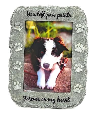 NewLifeLandia Pet Memorial Picture Frame Keepsake for Dog or Cat, Perfect Loss of Pet Gift for Remembrance and Healing Grey
