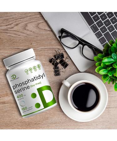 Phosphatidylserine 400mg | 150 Capsules | Soy Free | Sunflower Derived | Third Party Tested | Brain Health Nootropic - Buy Online on GoSupps.com
