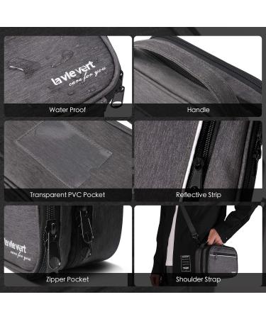 LAVIEVERT Diabetes Travel Carry Bag Insulin Cooler Case Diabetic Medication Cooler Diabetic Care Organizer with a Shoulder Strap and 4 Ice Packs - Dark Gray - Buy Online on GoSupps.com