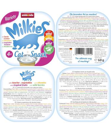 Buy Animonda Milkies Cat Milk - 15x4g Portions - Variety Pack (60 Cups) - Premium International Shipping - Buy Online on GoSupps.com