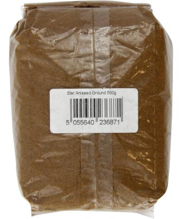 JustIngredients Essentials Star Aniseed Ground 500g - Premium Quality Spice - Buy Online on GoSupps.com