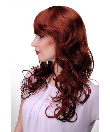Buy WIG ME UP - Ladies Wavy Curly Bangs Wig in Copper Red | 55cm | High-Quality Fashion Wig for International Shipping - Buy Online on GoSupps.com
