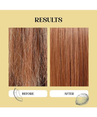 Coconut Oil for Dry Damaged Dyed and Frizzy Hair. Thickening Hair growth Mask & Conditioner Dandruff Dry Ends Repair Natural Rescue & Restore Treatment - 250 ml - Buy Online on GoSupps.com