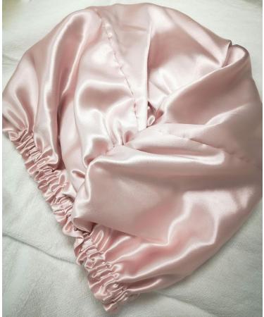 Cozysilk Silk Turban & Bonnet Set - Double-Lined 22 Momme Pure Mulberry Silk + Silk Scrunchy - Hair-Friendly Lightweight Head Wrap & Sleep Cap for Curly/Thick Hair (Pink) - Buy Online on GoSupps.com