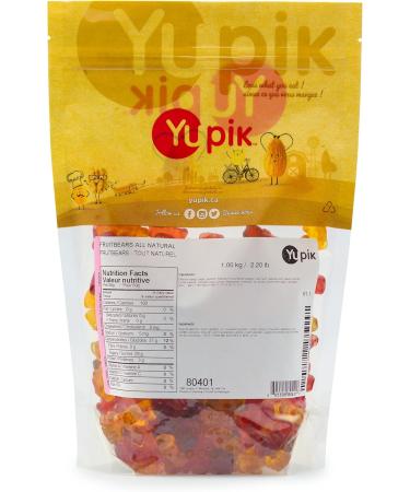 Yupik Fruit Gummy Bears Natural Colors & Flavors 1 kg 6 Count Gluten-Free Made From Fruit Juice Chewy & Soft Gummies Fun Treat Sweet Candy Delicious Snack Ideal for Gifting Holidays Fruit 1 kg (Pack of 6) - Buy Online on GoSupps.com