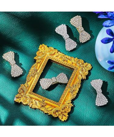 6 Rhinestone Crystal Hair Clips - Wedding Bridal Hair Accessories for Women - Clear Bows Barrettes - Perfect Gift for Birthday or Christmas - Buy Online on GoSupps.com