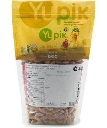 Yupik Organic Dry Roasted Almonds with Sea Salt 1 kg 6 Count Gluten-Free Kosher Non-GMO Vegan Salted Almonds Seasoned Nuts Lightly Roasted Oil-Free Source of Fiber Crunchy Savory Snacks 6 kg - Buy Online on GoSupps.com