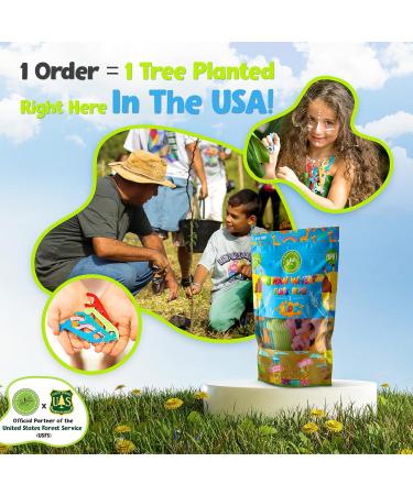 Biodegradable Kids Flossers - Unflavored Dental Floss Picks for Children | Fluoride & Plastic Free | Eco Friendly Animal Flossing Sticks - 100 Pack - Buy Online on GoSupps.com