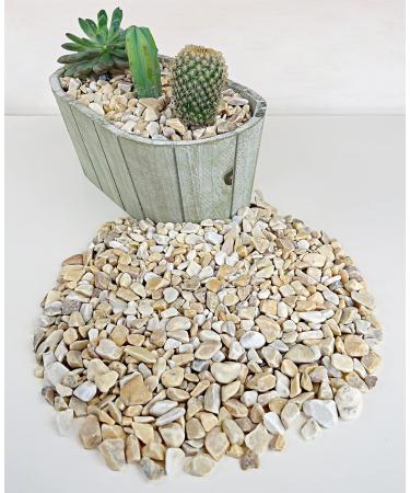 Landare Yellow Pebble Stones 1.8kg | Decorative Gravel for Vases & Gardens (8-12mm) - Buy Online on GoSupps.com