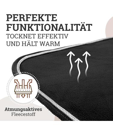 Esposita Championship Sweat Blanket with Fur Collar - Luxurious Black/Silver 145cm Show Blanket | Paradise Fleecedecover with Ornamental Piping - Buy Online on GoSupps.com