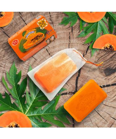 ASANTEE Papaya & Honey Soap 125g (4.41 Ounce) - Pack of 1 - Buy Online on GoSupps.com