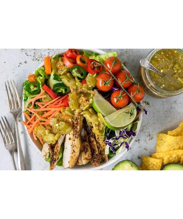 Zia Green Chile Company Authentic Roasted New Mexico Hatch Chile Salsa - Flame-Roasted Diced Green Peppers, Medium Heat, Vegan & Gluten-Free - Buy Online on GoSupps.com