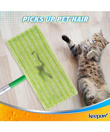 KEEPOW Reusable Microfiber Mop Pads - 6 Pack Green | Compatible with Swiffer Sweeper | Washable Mopping Cloth Refills for Hardwood Floors | Eco-Friendly Alternative (Mop Not Included) - Buy Online on GoSupps.com