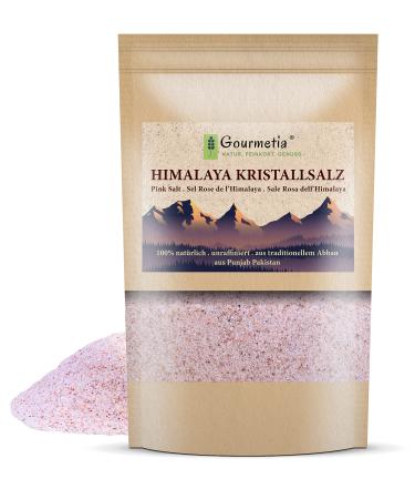 Gourmetia Himalaya Salt fine 900g Pink crystal salt from Punjab Pakistan rock salt 900.0 grams - Buy Online on GoSupps.com