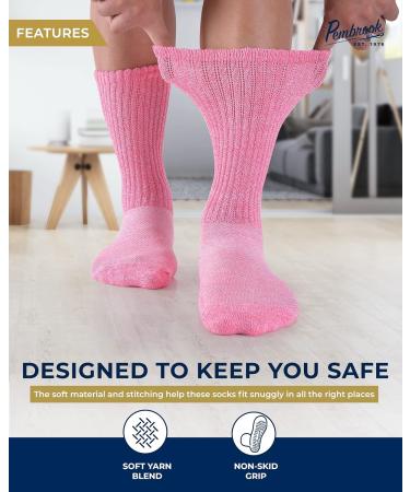Diabetic Socks with Grips for Women & Men | Non-Binding Edema Neuropathy Socks | 6 Pairs Large Bright Colors - Buy Online on GoSupps.com