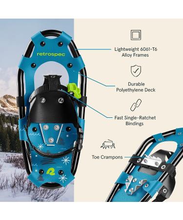 Retrospec Drifter Kids Snowshoes & Trekking Poles Bundle - Brash Blue 14 Inch - All Terrain, Adjustable Binding, Carry Bag, Lightweight Aluminum Sticks - Boys & Girls Walking & Hiking Set - Buy Online on GoSupps.com